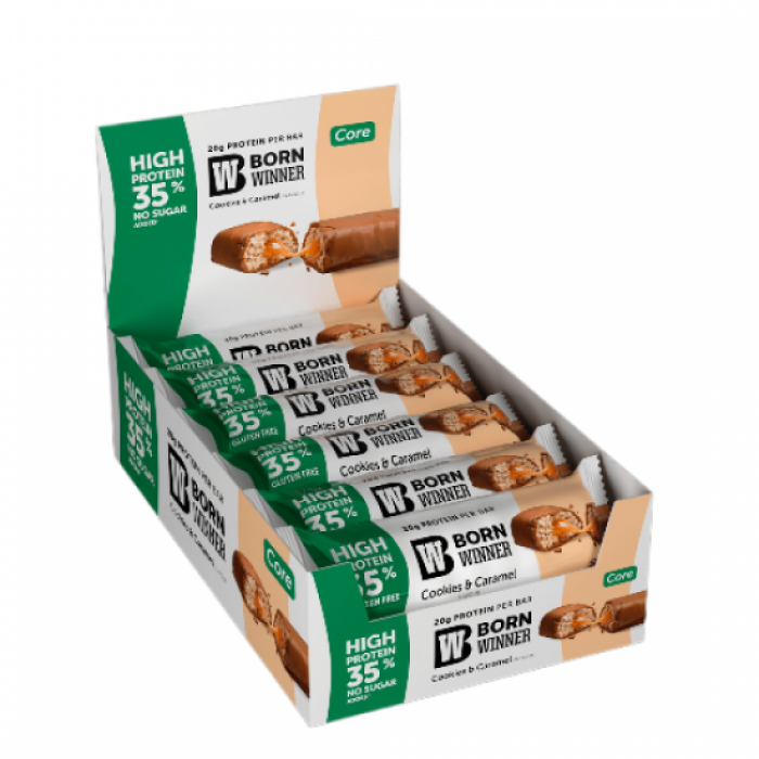 BORN WINNER CORE High Protein 35% bar Cookies and Caramel 12x57 гр